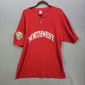 Vintage Baseball pony  Shirt adult xl Red Northwest jersey polo